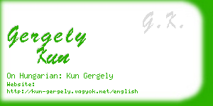 gergely kun business card